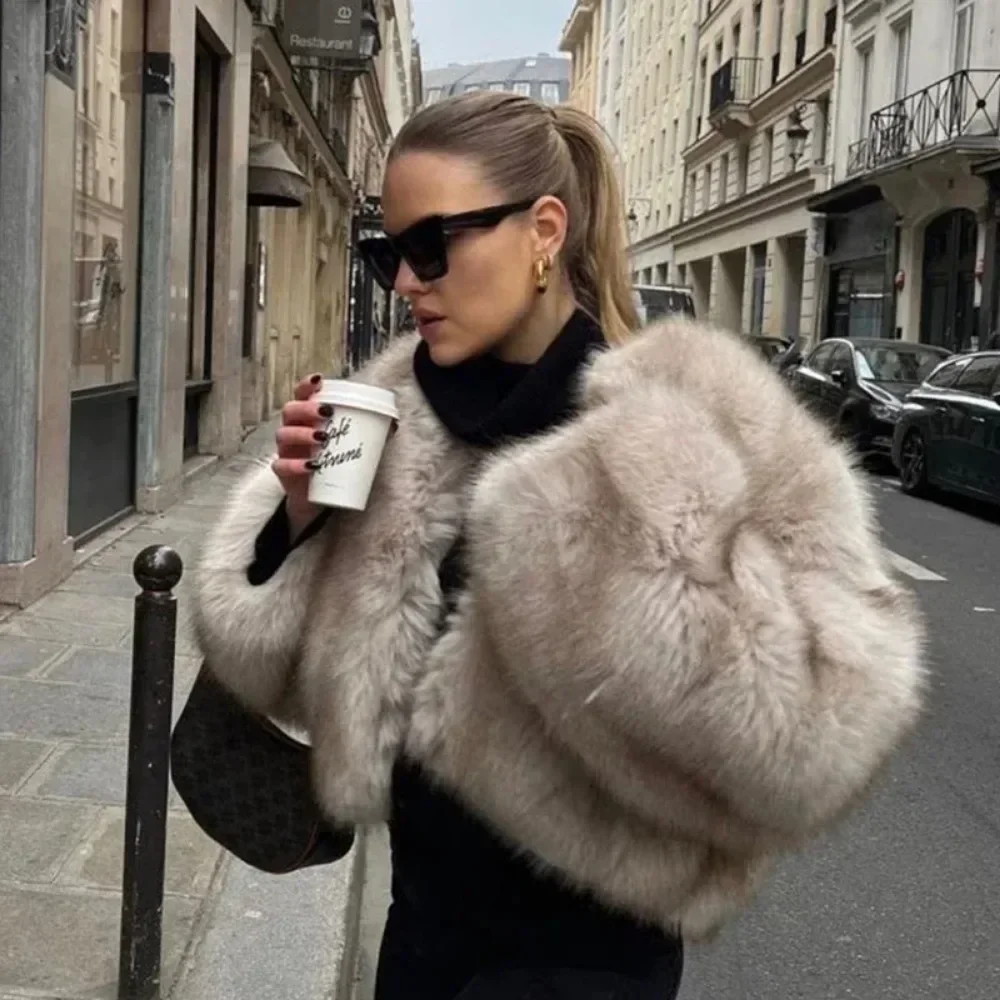 Street Fashion Week - OFTBUY Kurtka ze sztucznego futra damska