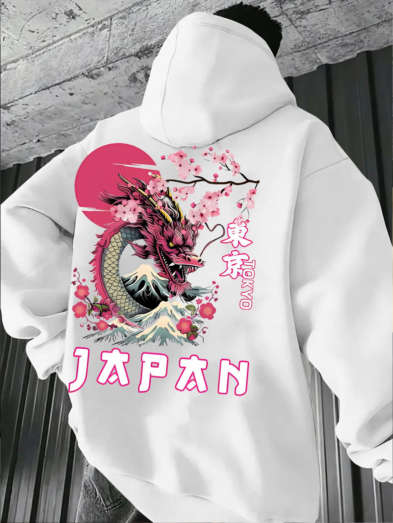 Street Fashion Tokyo - Męska bluza z kapturem w japońskim