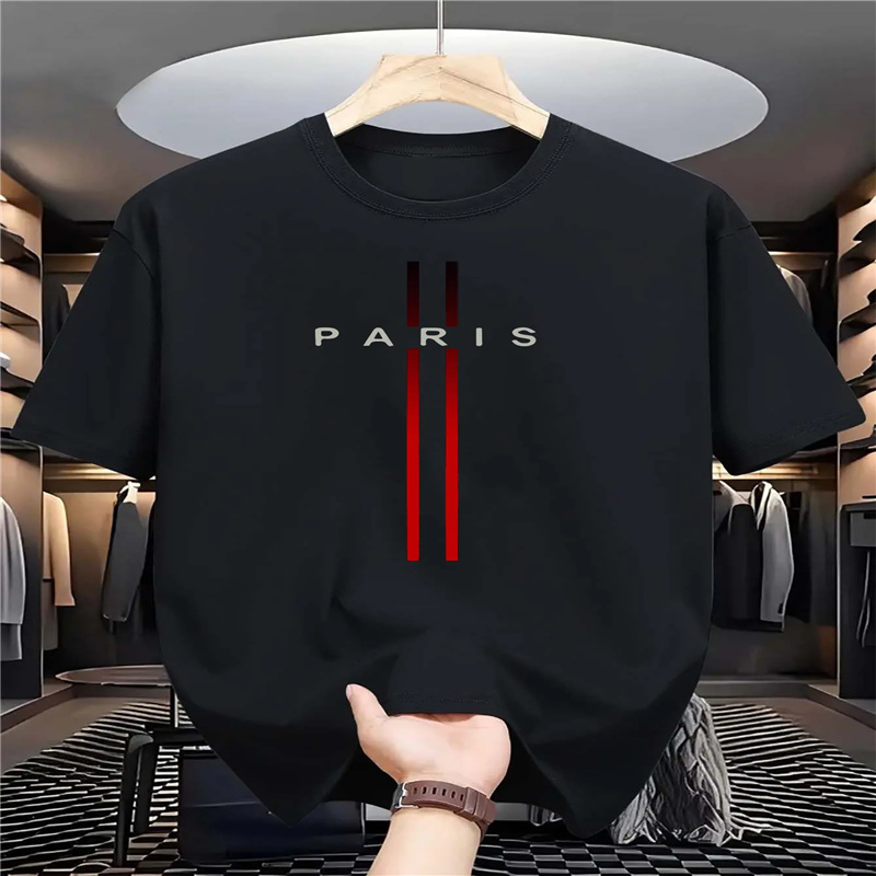 Street Fashion In Paris - Męska koszulka z krótkim rękawem, 100%