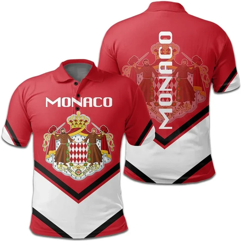 Street Fashion Monaco - Modna koszulka Polo z nadrukiem 3d