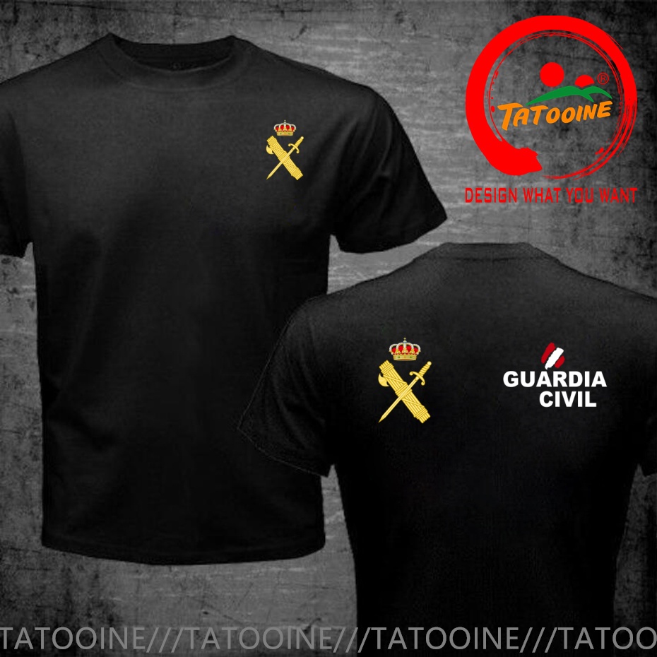 Street Fashion In Spain - Hiszpania Guardia Civil Espanola Emblemat Koszulka