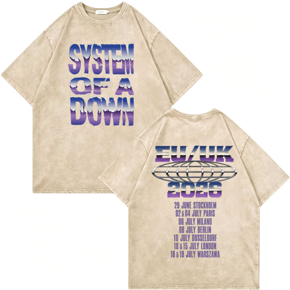 Street Fashion Trends 2026 - Koszulki z kolekcji Vintage Washed System