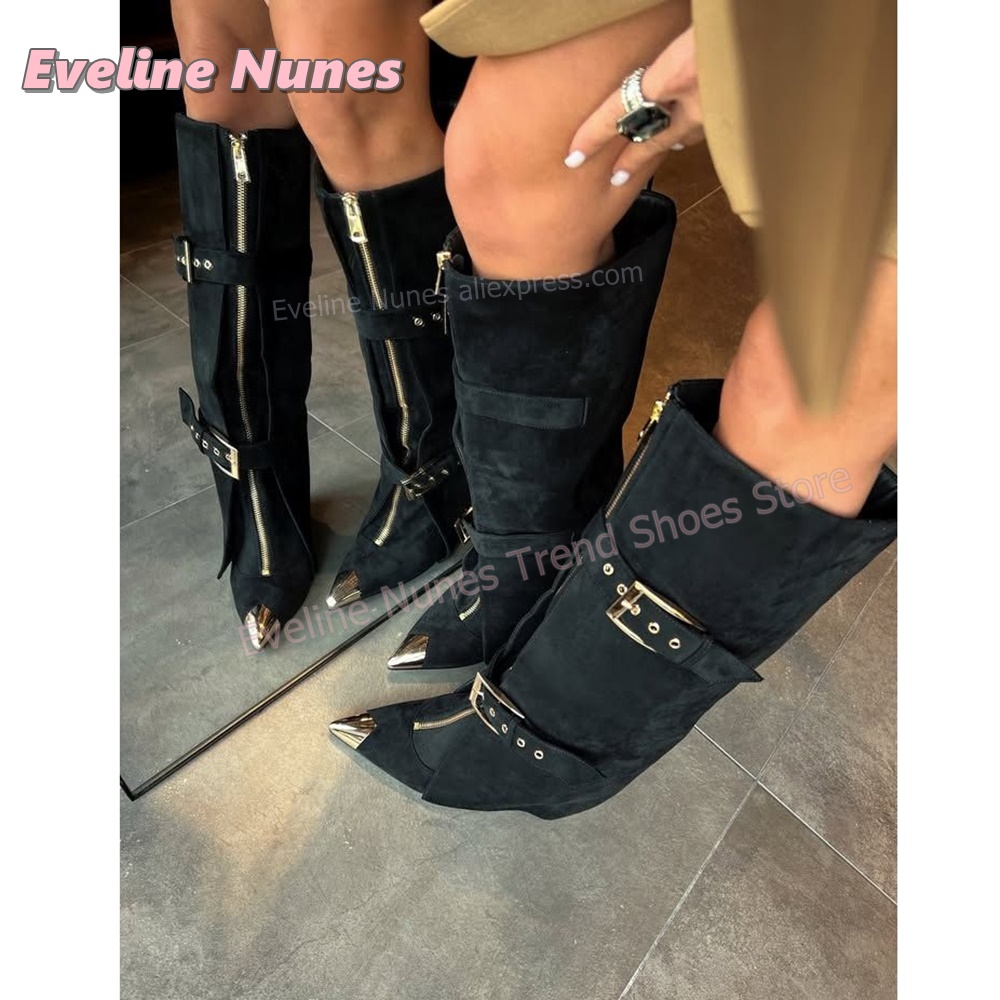 Street Fashion Trends - Damskie buty w stylu punkowy western,