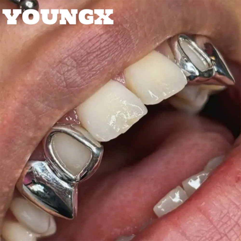 Street Fashion Jewelry - YOUNGX Hip Hop Podwójne, Puste, Błyszczące