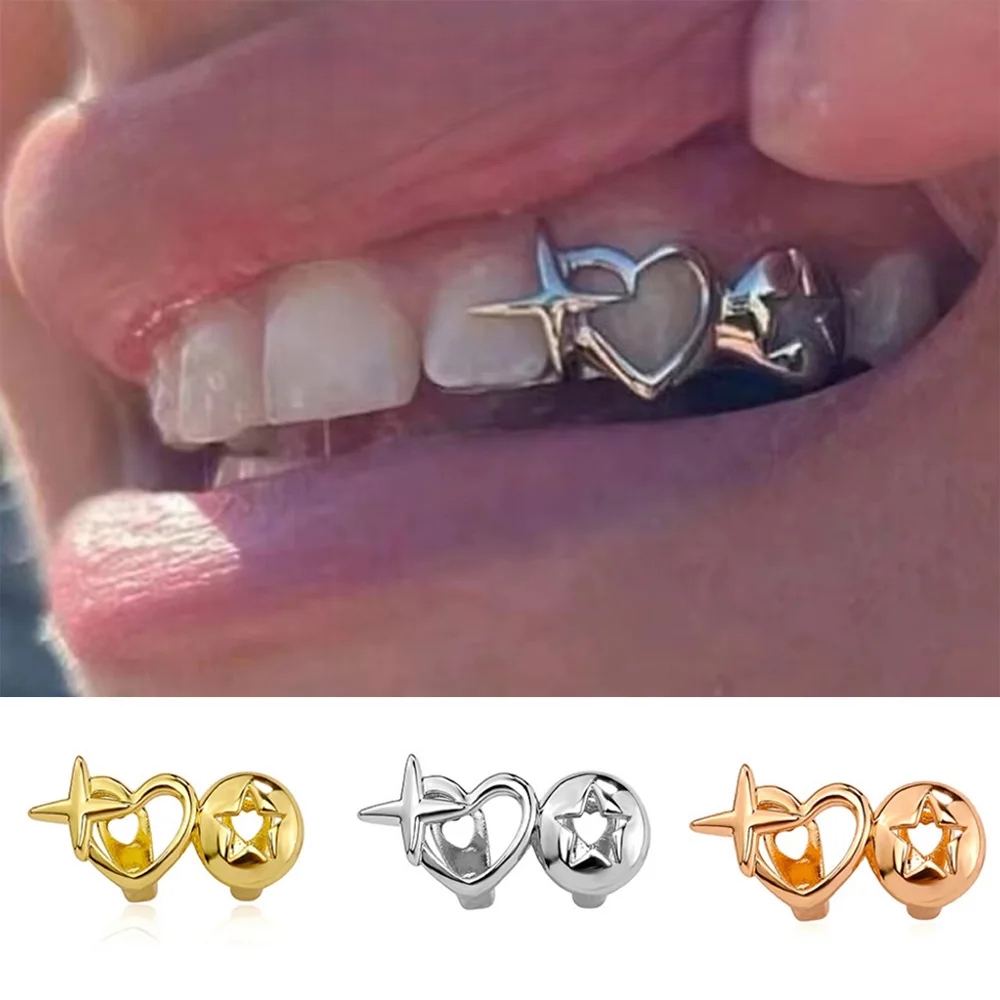 Street Fashion Jewelry - Punkowe Hip Hopowe Nakładki na Zęby