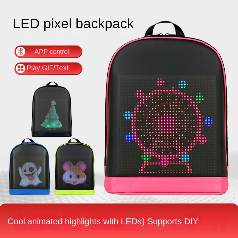 Street Fashion App - Modne plecaki LED z aplikacją, inteligentne,