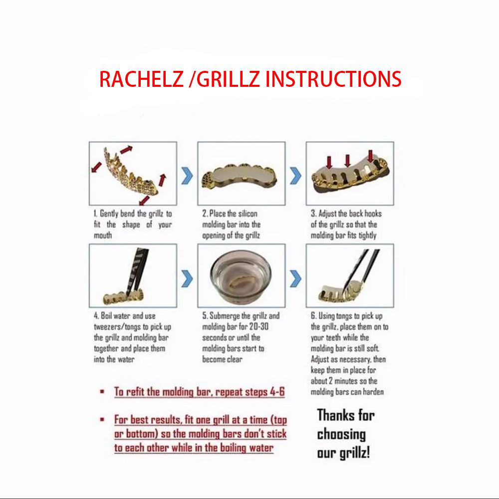 RACHELZ Hip Hop Black Fangs To – Street Fashion Jewelry recenzja i cena