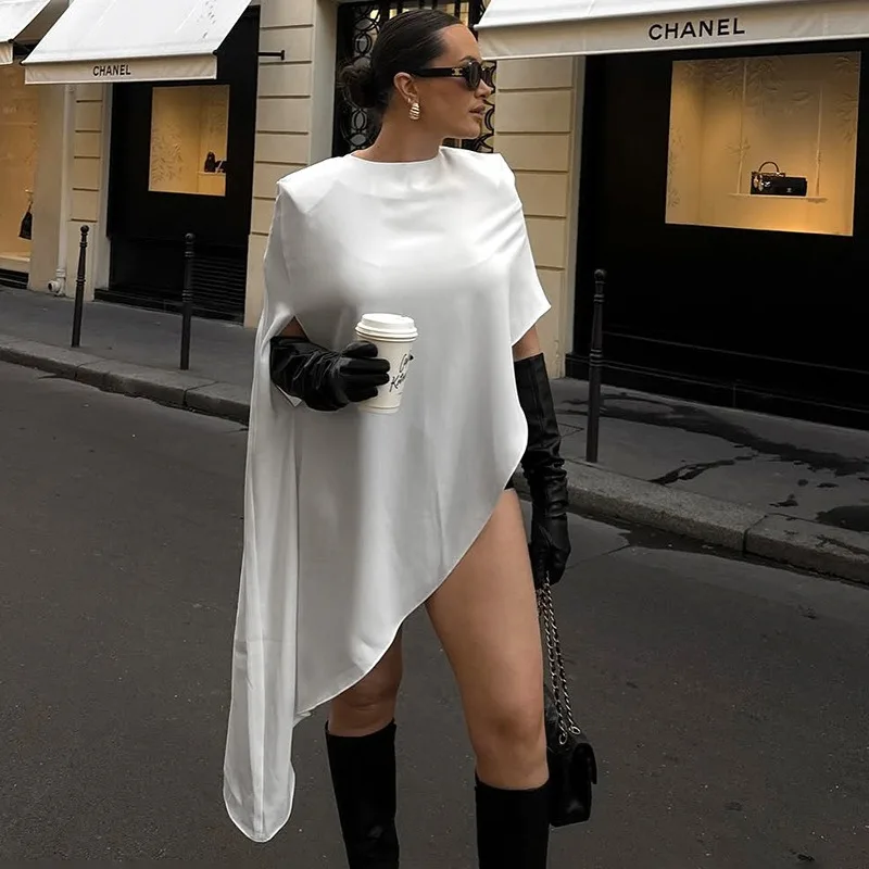 Sukienka BWQ Fashion Biała Sek – Street Fashion Look recenzja i cena