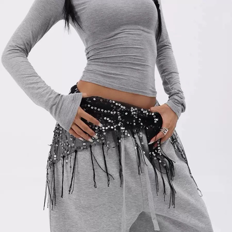 Modny cekinowy pas do tańca br – Street Fashion Thailand recenzja i cena