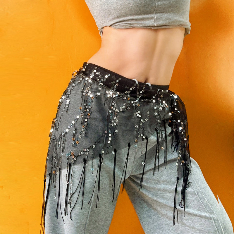 Modny cekinowy pas do tańca br – Street Fashion Thailand recenzja i cena
