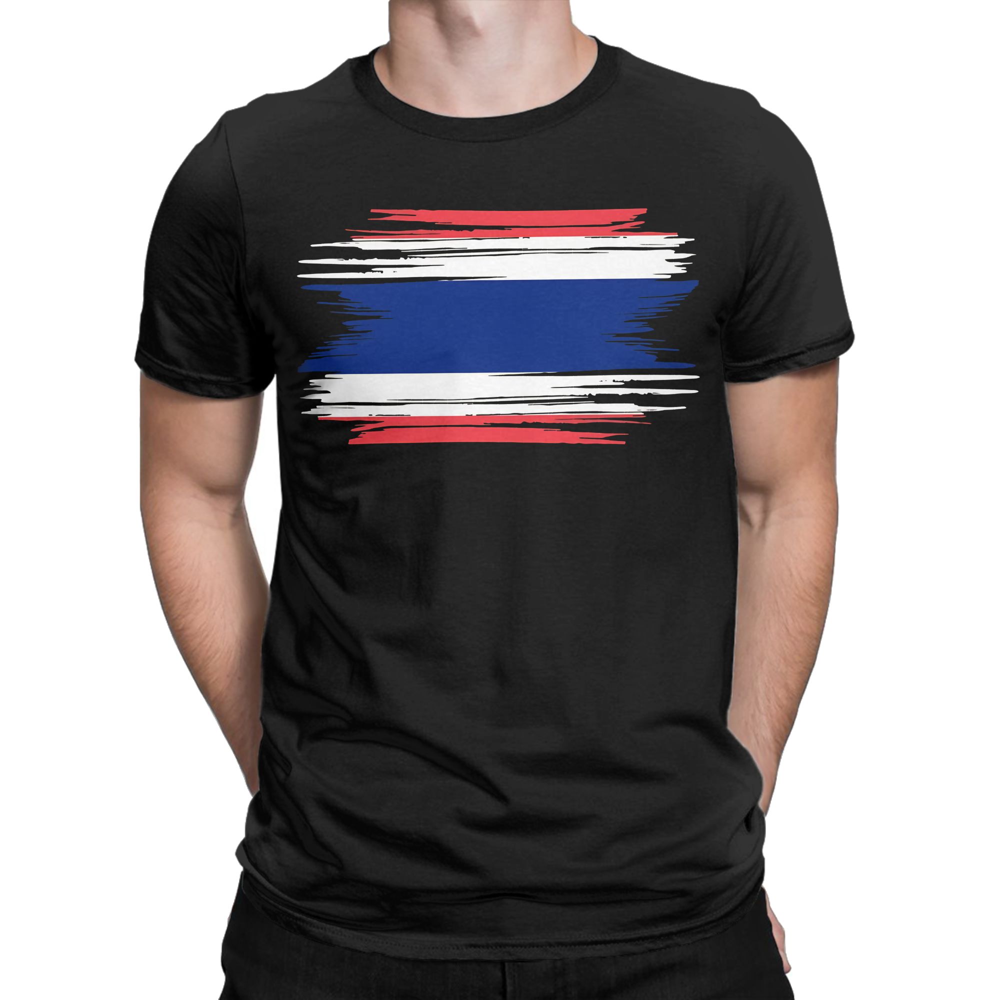 Koszulka męska z postarzaną fl – Street Fashion Thailand recenzja i cena