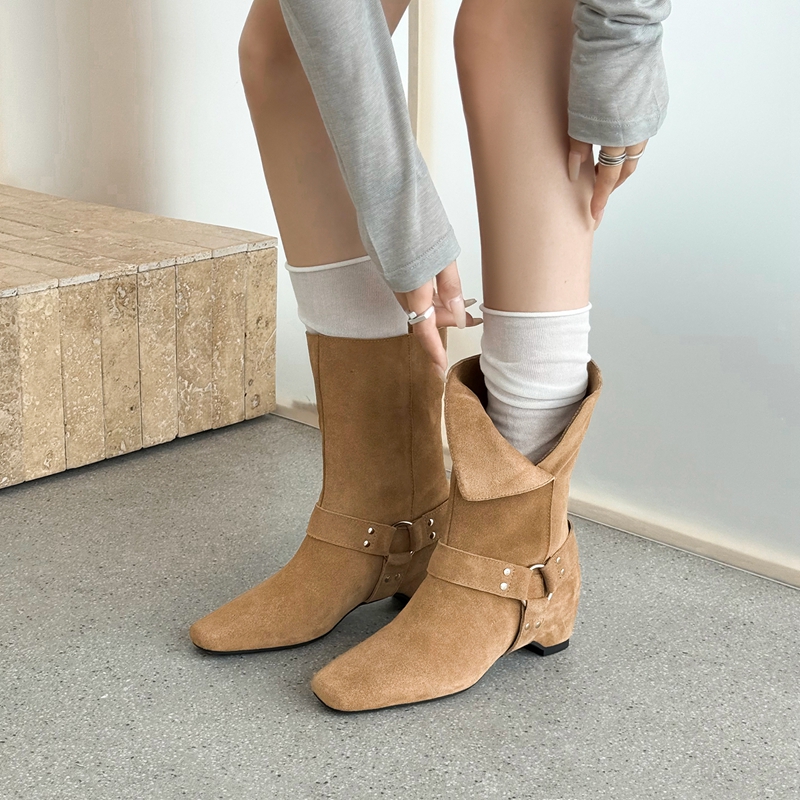 Damskie zamszowe botki do kost – Street Fashion Look recenzja i cena