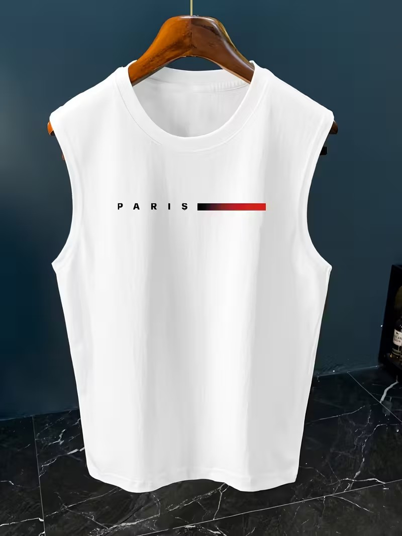Męski minimalistyczny tank top – Street Fashion In Paris recenzja i cena