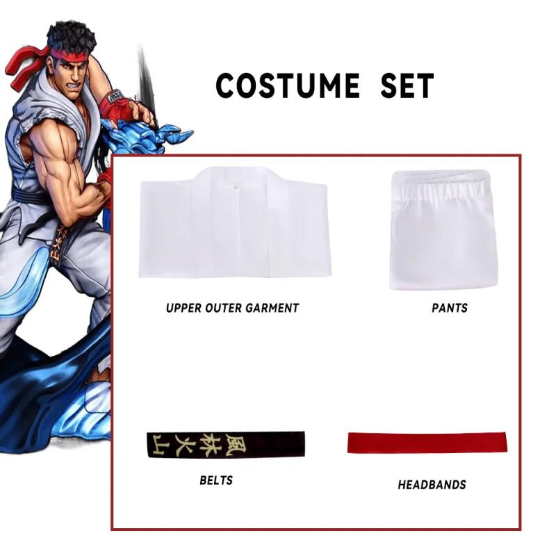 Kostium cosplayowy Ryu i Kena  – Street Fashion Anime recenzja i cena