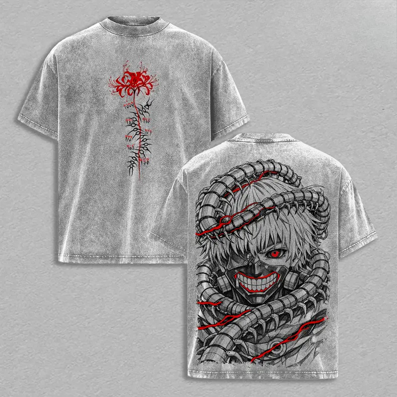 Manga Kaneki Ken Retro T-Shirt – Street Fashion Tokyo recenzja i cena