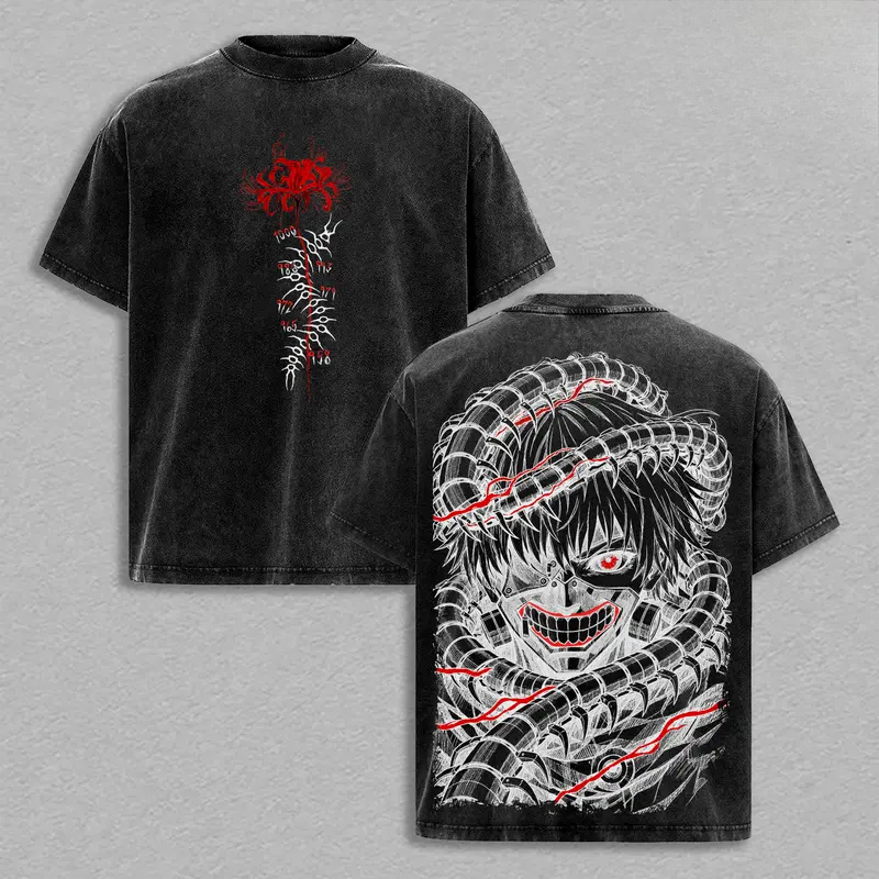 Manga Kaneki Ken Retro T-Shirt – Street Fashion Tokyo recenzja i cena